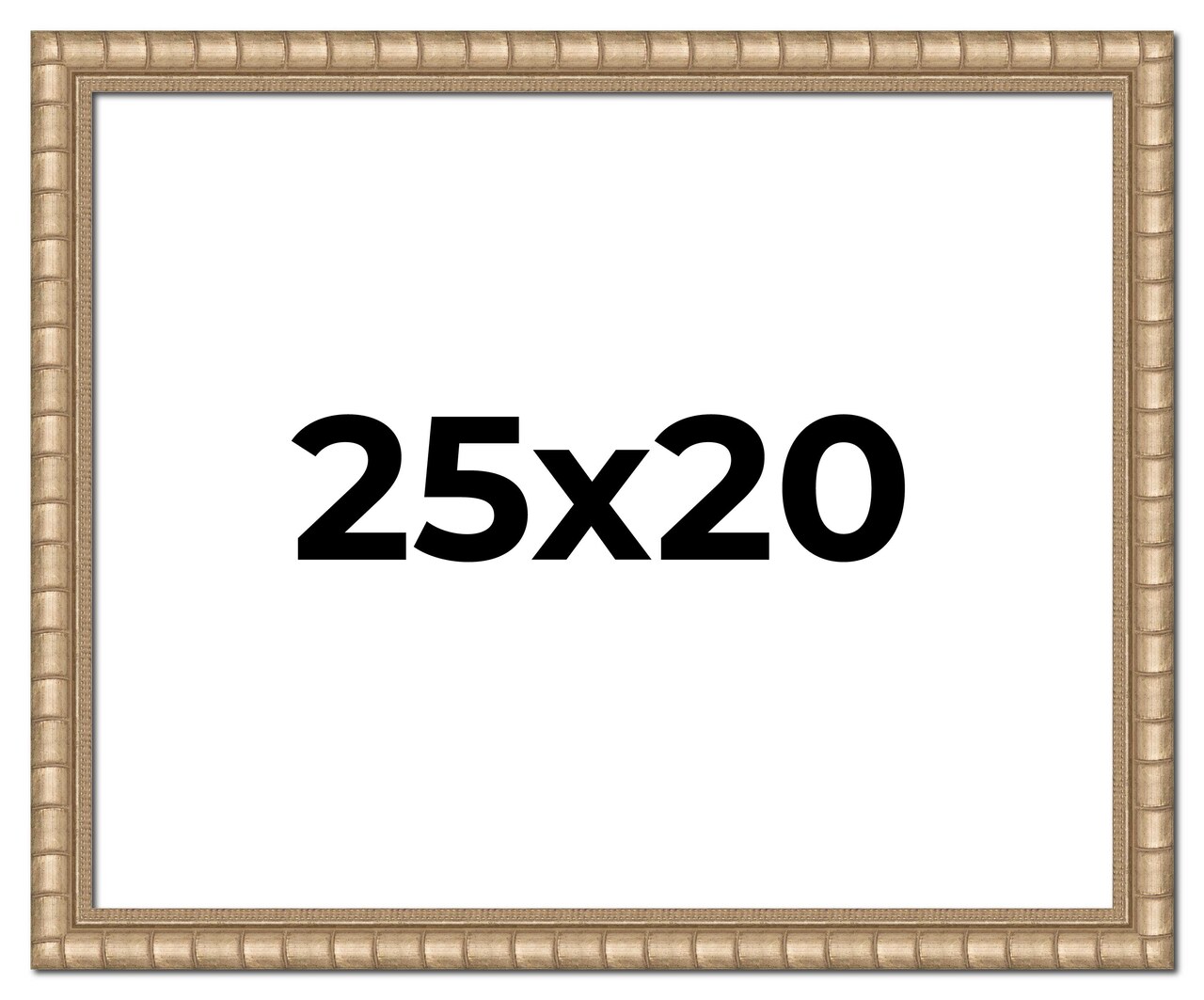 25x20 Modern Bamboo Picture Frame with UV-Resistant Acrylic & Acid Free Backing, Available in 5 Finishes - Gold, Silver, Brown, Black, and Natural